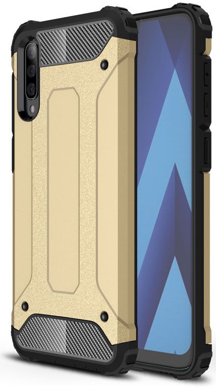Samsung Galaxy A50 Hoesje Shock Proof Hybride Back Cover Goud afbeelding 1