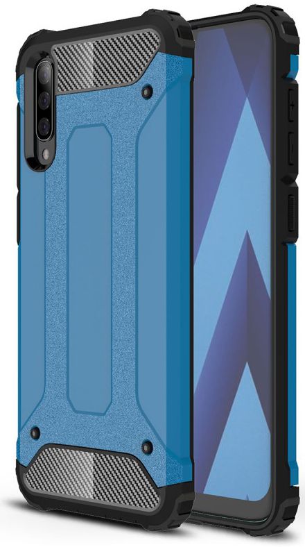 Samsung Galaxy A50 Hoesje Shock Proof Hybride Back Cover Blauw afbeelding 1