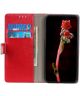 Samsung Galaxy A50 Book Case Hoesje Wallet Standaard Kunst Leer Rood