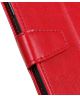 Samsung Galaxy A50 Book Case Hoesje Wallet Standaard Kunst Leer Rood