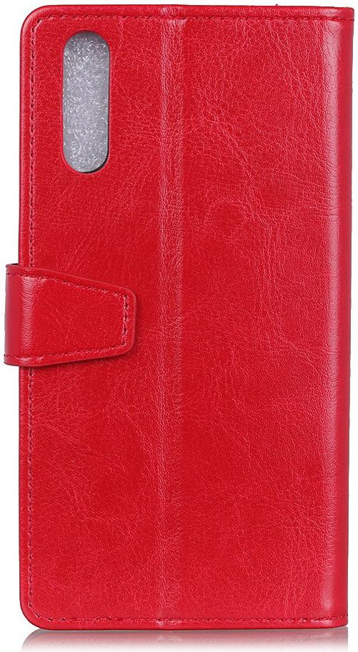 Samsung Galaxy A50 Book Case Hoesje Wallet Standaard Kunst Leer Rood afbeelding 4