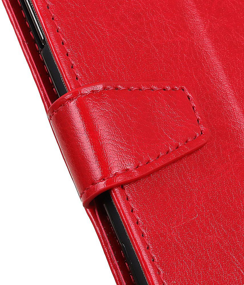 Samsung Galaxy A50 Book Case Hoesje Wallet Standaard Kunst Leer Rood afbeelding 9