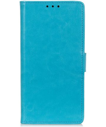 Samsung Galaxy A50 Book Case Hoesje Wallet Standaard Kunst Leer Blauw Hoesjes