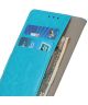 Samsung Galaxy A50 Book Case Hoesje Wallet Standaard Kunst Leer Blauw
