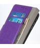 Samsung Galaxy A50 Book Case Hoesje Wallet Standaard Kunst Leer Paars
