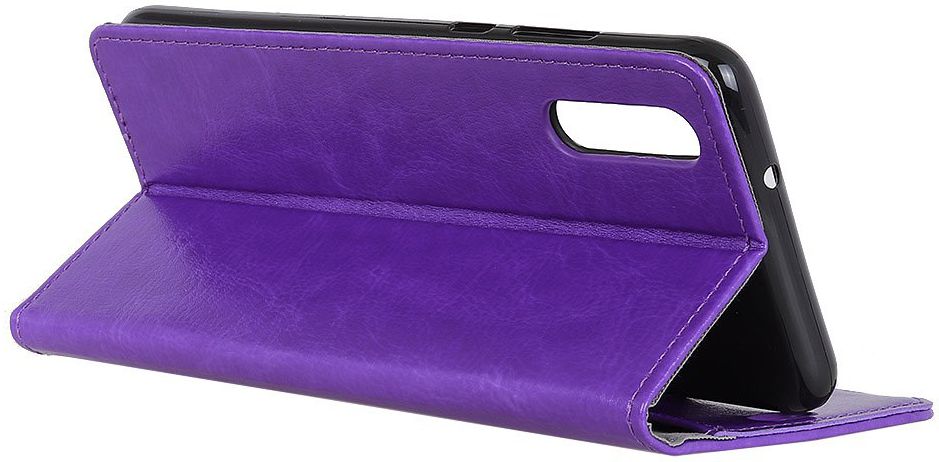 Samsung Galaxy A50 Book Case Hoesje Wallet Standaard Kunst Leer Paars afbeelding 3