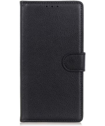 Samsung Galaxy A50 Book Case Hoesje Wallet Kunst Leer Zwart Hoesjes