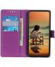 Samsung Galaxy A50 Book Case Hoesje Wallet Kunst Leer Paars