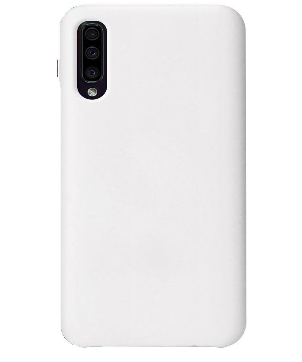 Samsung Galaxy A50 Hoesje TPU met Rubber Coating Wit afbeelding 2