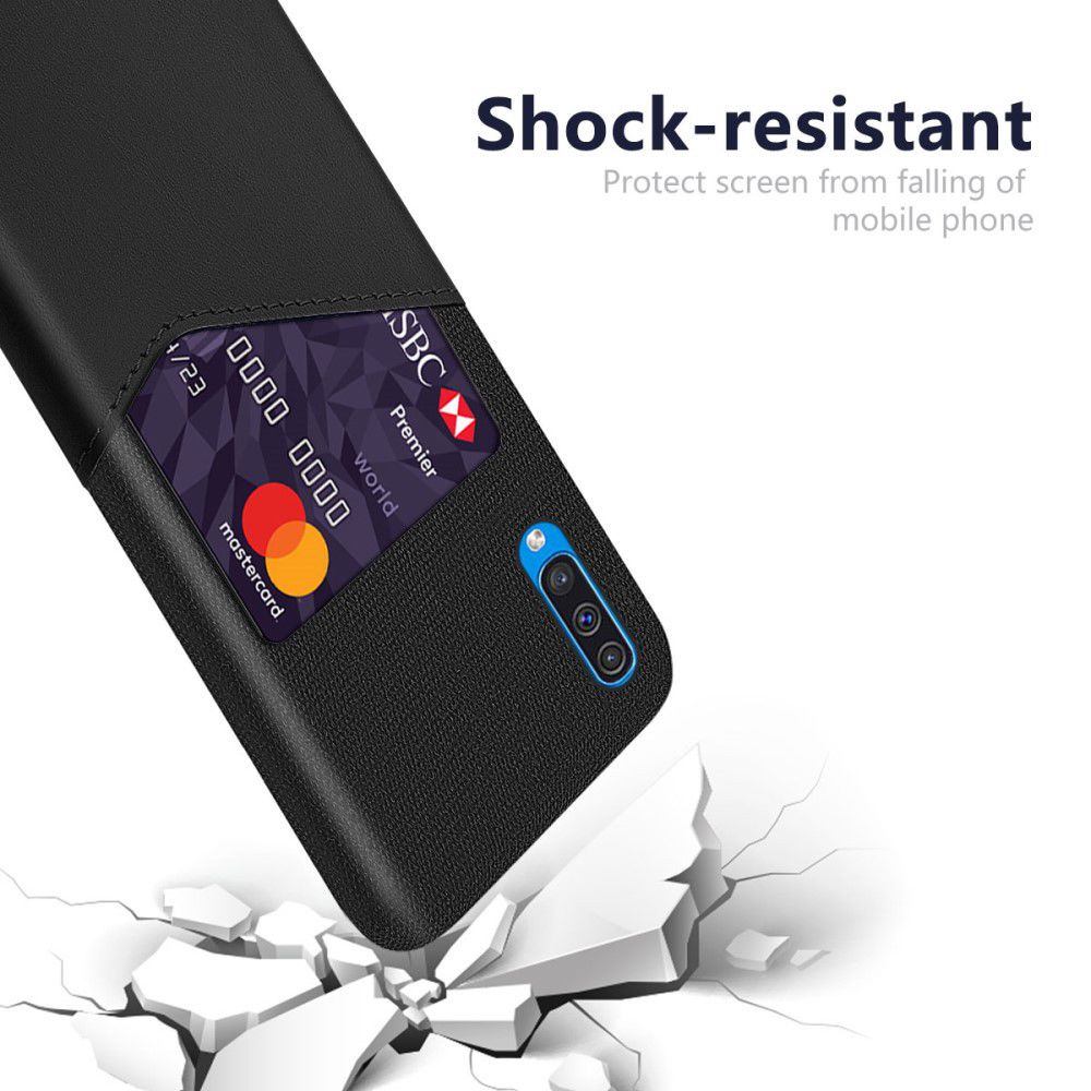 Samsung Galaxy A50 Hoesje Back Cover met Kaarthouder Zwart afbeelding 2