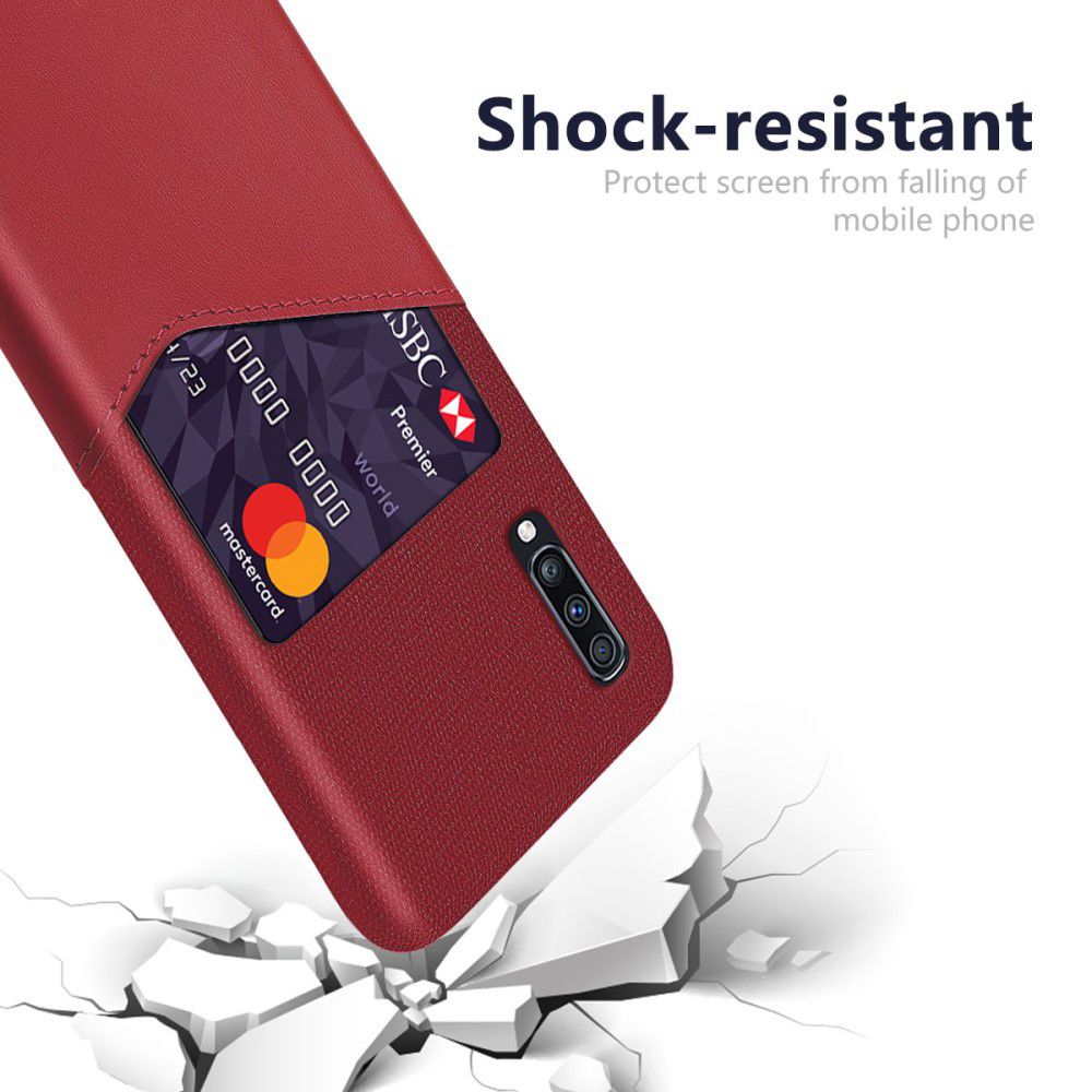 Samsung Galaxy A70 Back Cover met Kaarthouder Rood afbeelding 2