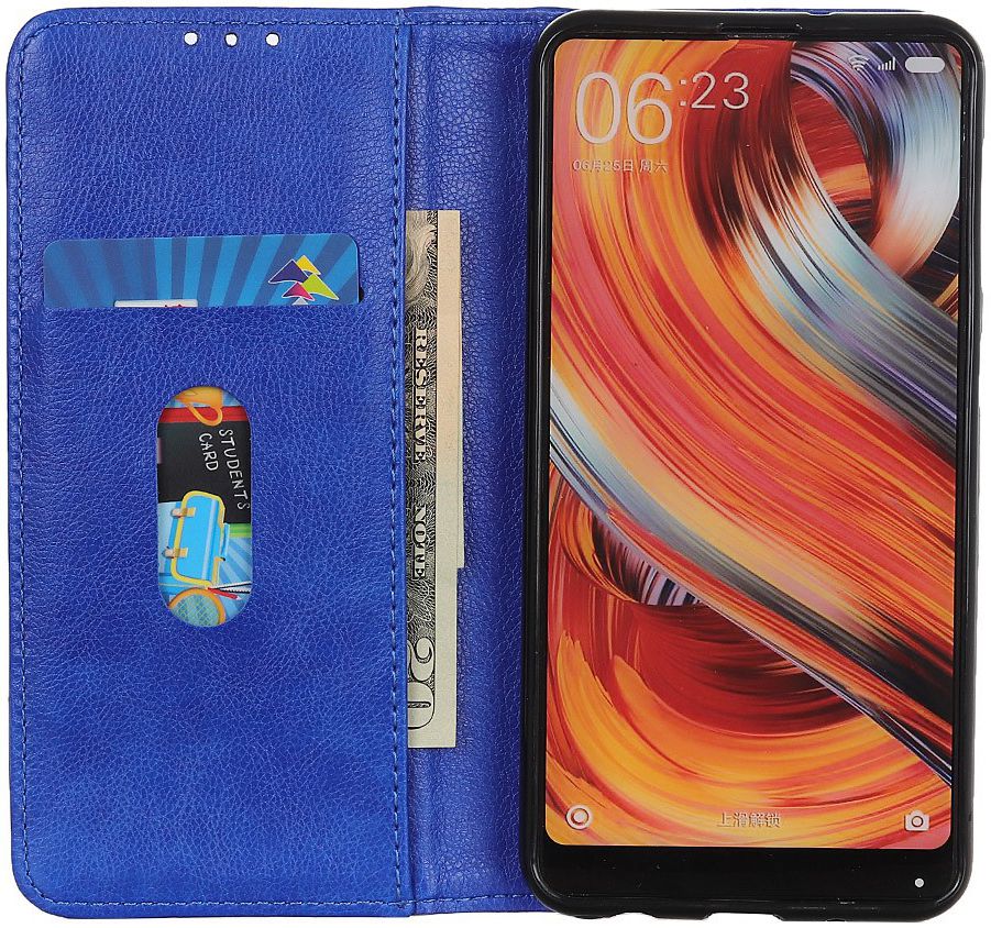 Samsung Galaxy A70 Splitleren Portemonnee Hoesje Blauw afbeelding 2
