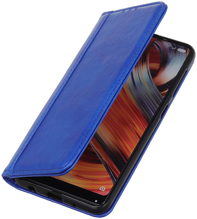 Samsung Galaxy A70 Splitleren Portemonnee Hoesje Blauw afbeelding 4