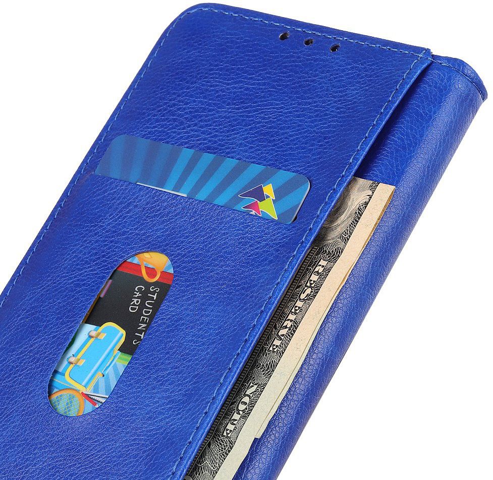 Samsung Galaxy A70 Splitleren Portemonnee Hoesje Blauw afbeelding 5