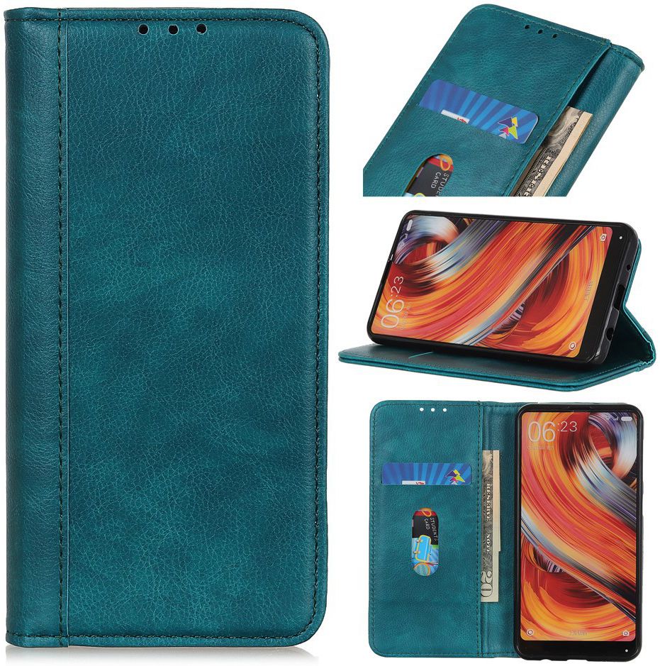 Samsung Galaxy A70 Splitleren Portemonnee Hoesje Groen afbeelding 9