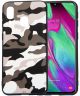 Samsung Galaxy A40 TPU Hoesje met Camouflage Print Wit