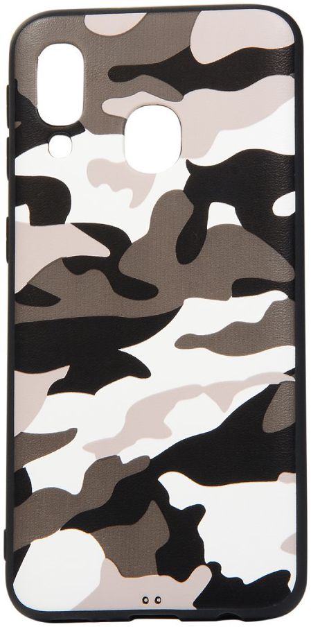 Samsung Galaxy A40 TPU Hoesje met Camouflage Print Wit afbeelding 2