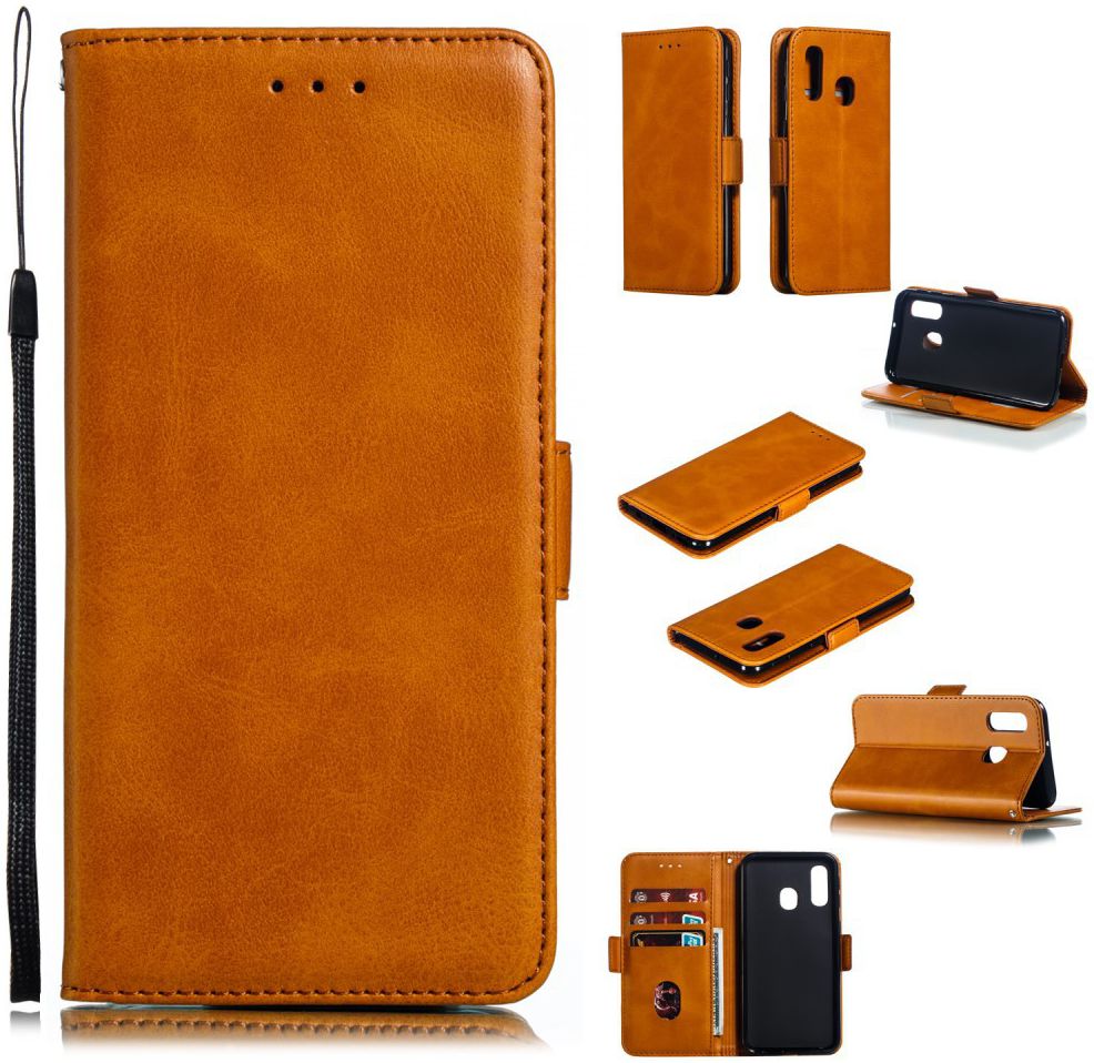 Samsung Galaxy A40 Portemonnee Hoesje met Standaard Bruin afbeelding 14