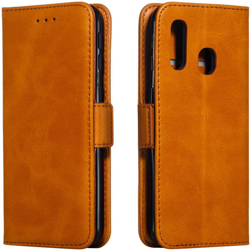 Samsung Galaxy A40 Portemonnee Hoesje met Standaard Bruin afbeelding 3