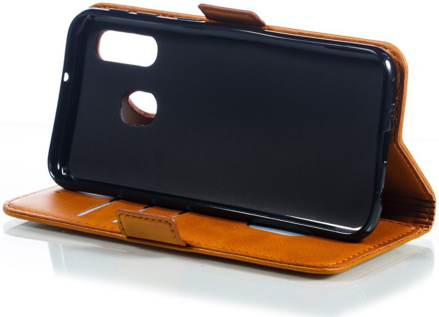 Samsung Galaxy A40 Portemonnee Hoesje met Standaard Bruin afbeelding 4