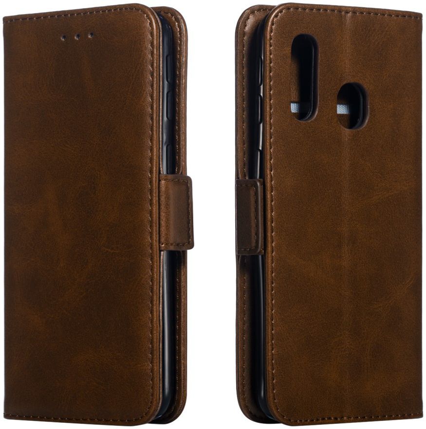 Samsung Galaxy A40 Portemonnee Hoesje met Standaard Donkerbruin afbeelding 6
