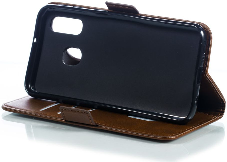 Samsung Galaxy A40 Portemonnee Hoesje met Standaard Donkerbruin afbeelding 8