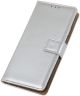 Samsung Galaxy A40 Stijlvol Portemonnee Hoesje met Standaard Zilver