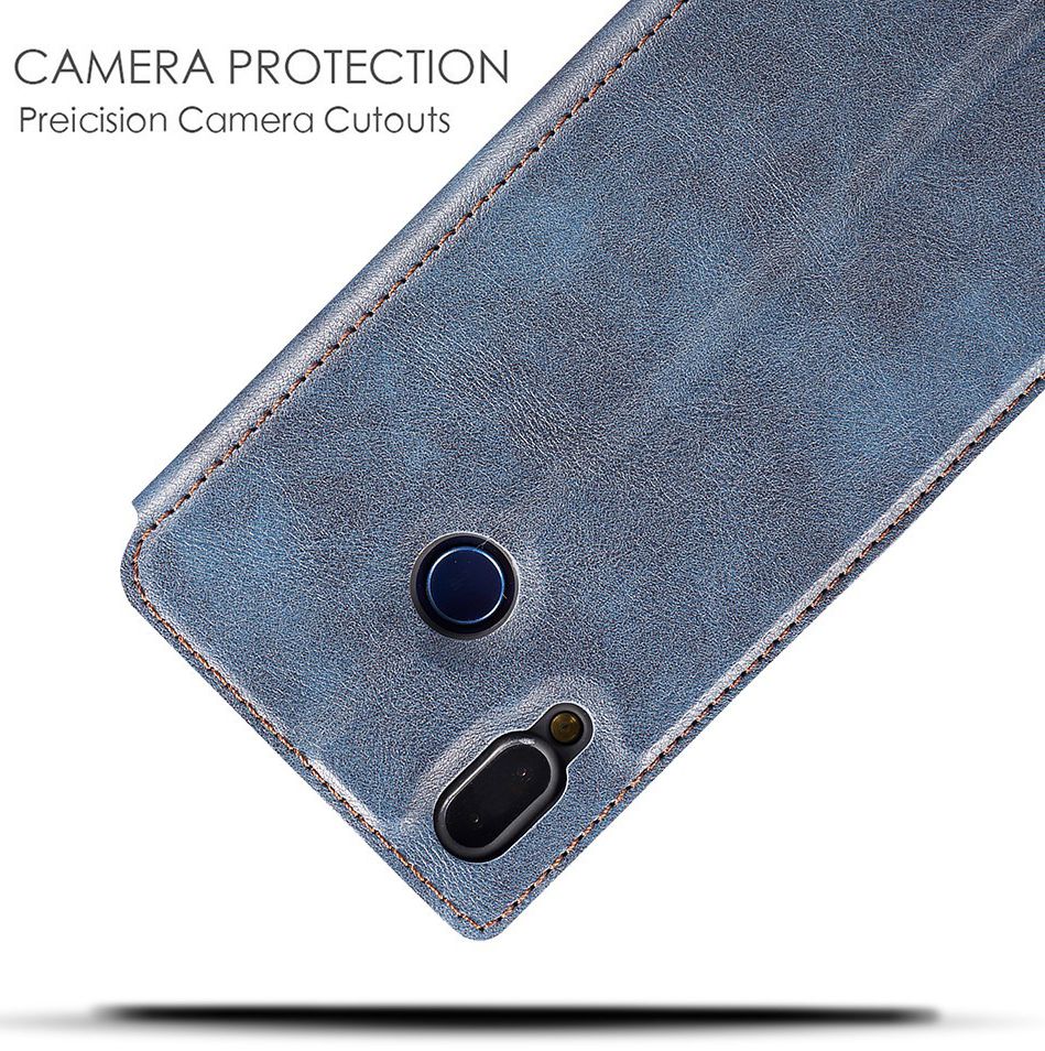 Samsung Galaxy A40 Dun Portemonnee Hoesje Blauw afbeelding 9