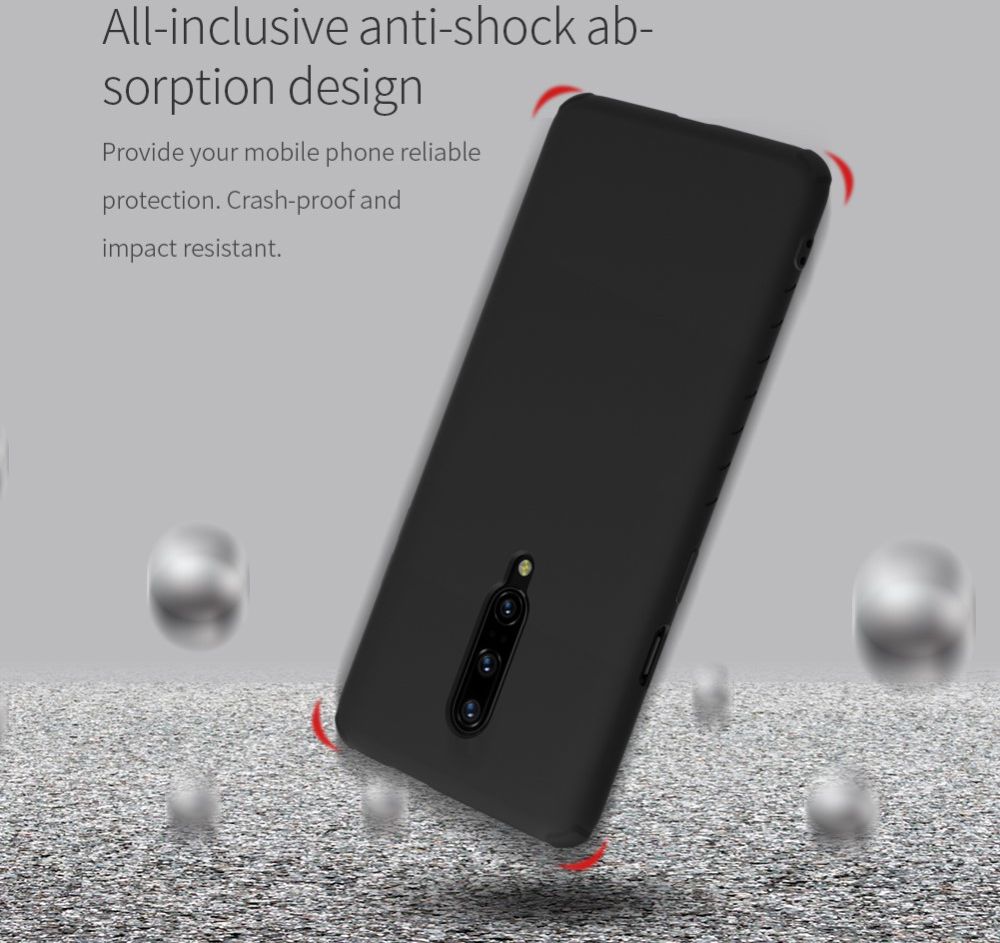 Nillkin Ruberized OnePlus 7 Pro TPU Hoesje Zwart afbeelding 5