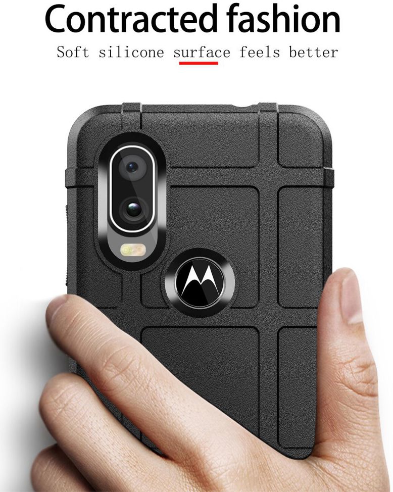 Motorola One Vision Rugged Armor Hoesje Zwart afbeelding 4