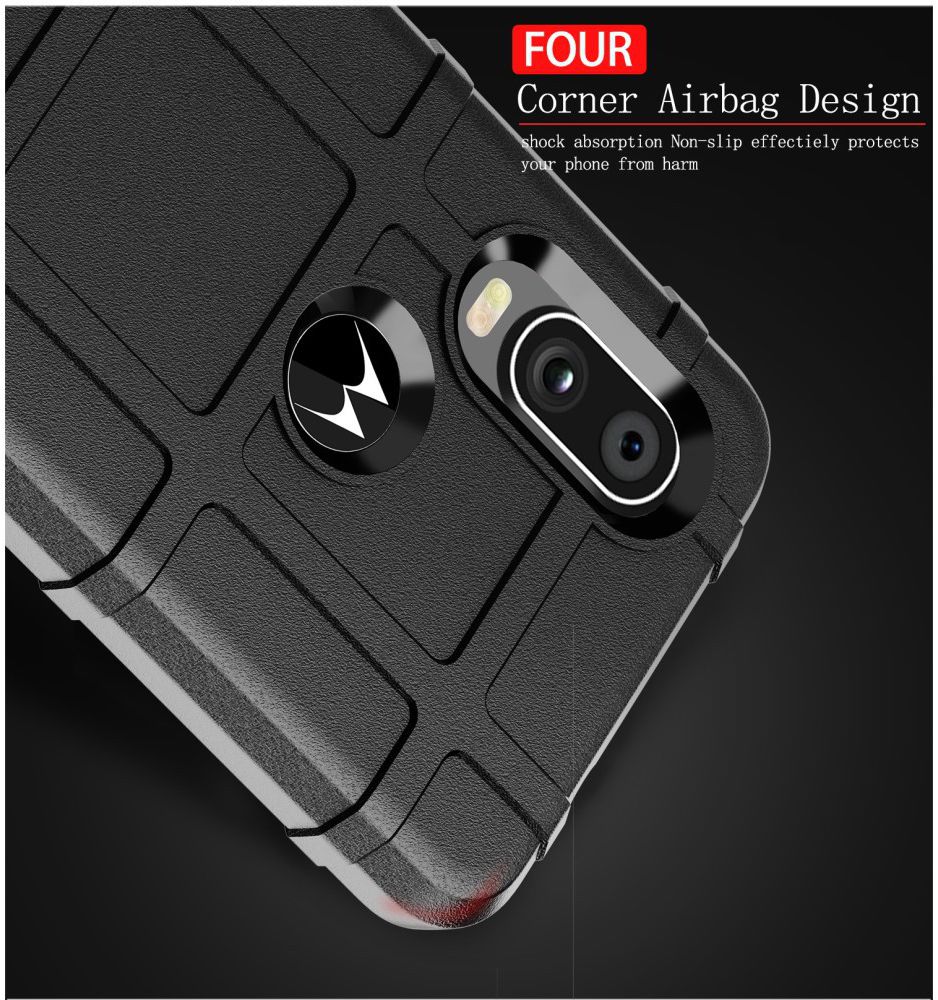 Motorola One Vision Rugged Armor Hoesje Zwart afbeelding 5