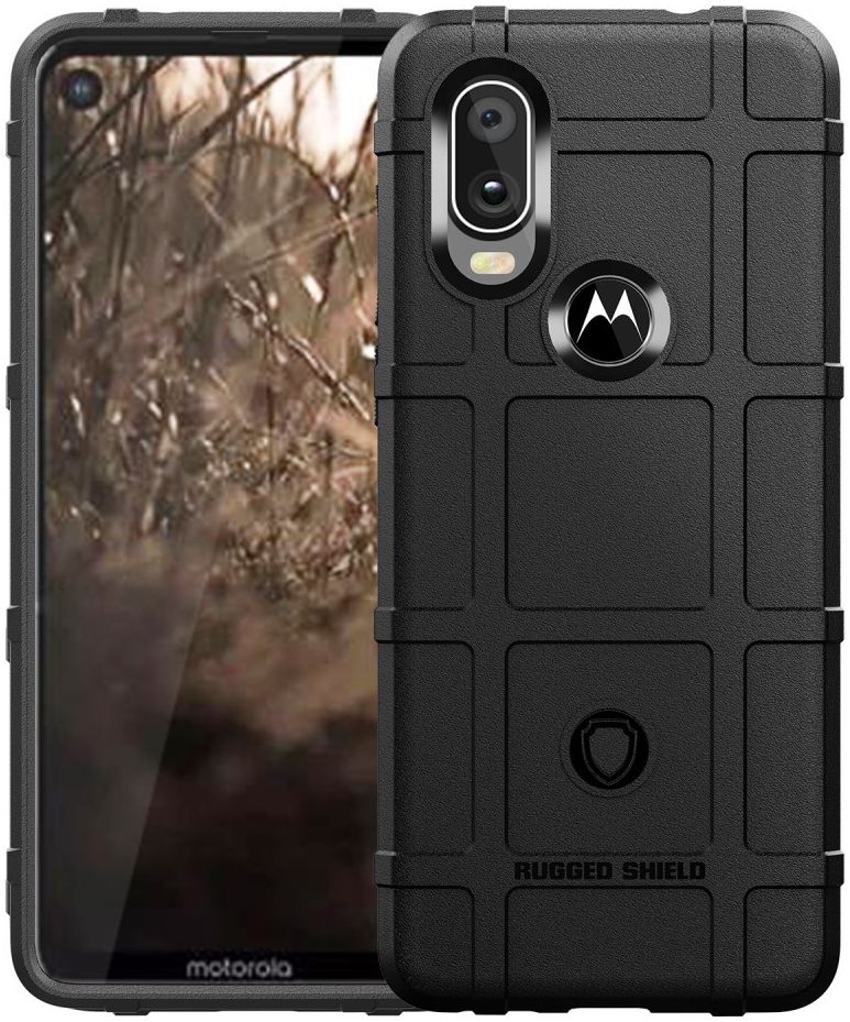 Motorola One Vision Rugged Armor Hoesje Zwart afbeelding 9