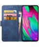 Rosso Element Samsung Galaxy A40 Hoesje Book Cover Blauw