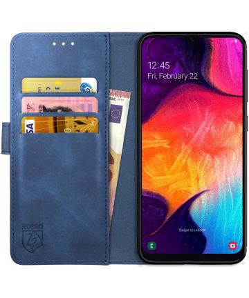 Rosso Element Samsung Galaxy A50 Hoesje Book Cover Blauw Hoesjes