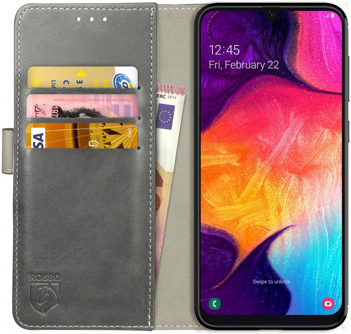 Rosso Element Samsung Galaxy A50 Hoesje Book Cover Grijs afbeelding 1