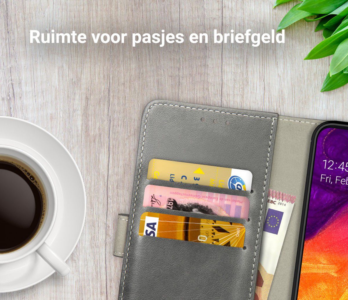 Rosso Element Samsung Galaxy A50 Hoesje Book Cover Grijs afbeelding 6