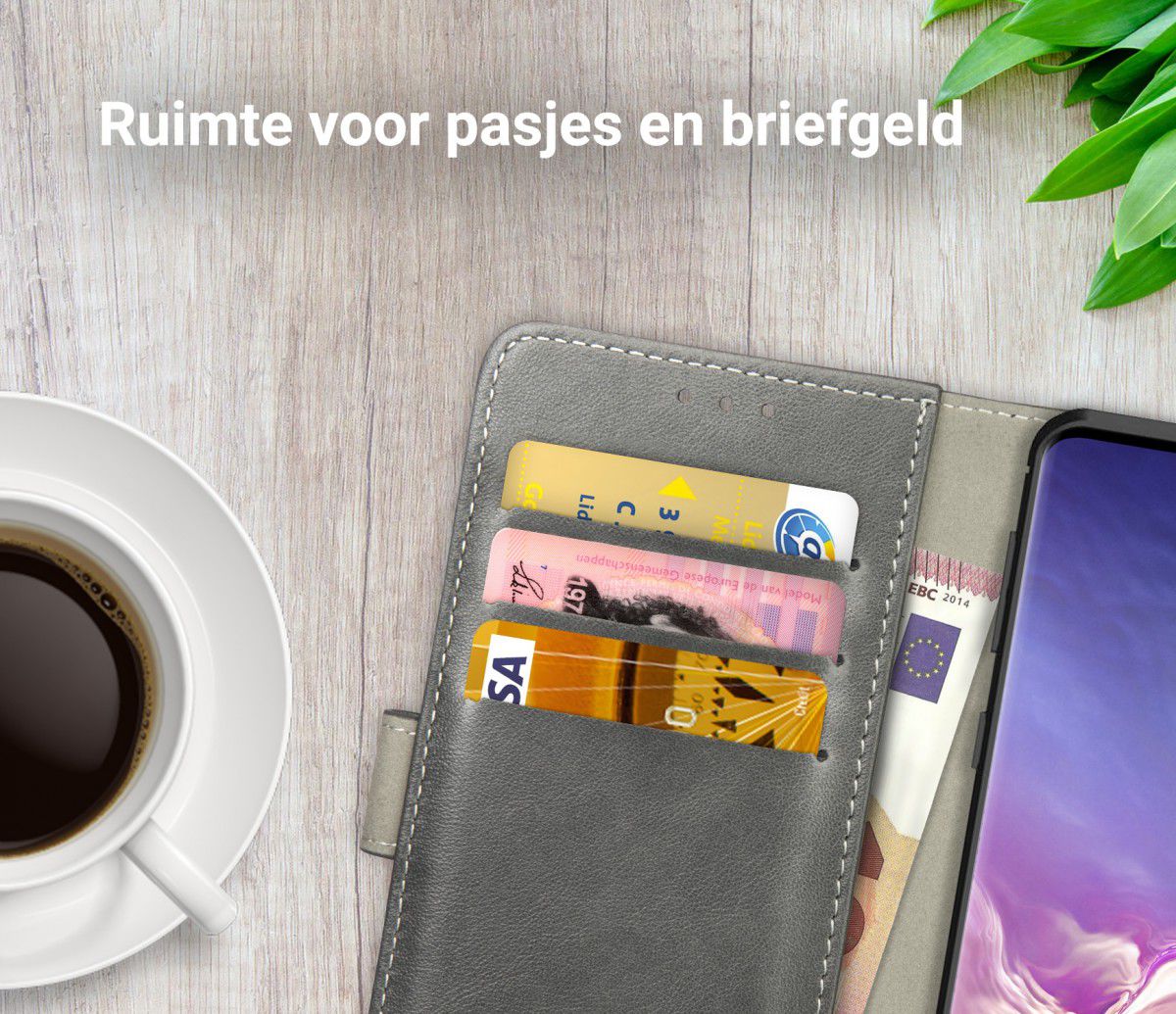 Rosso Element Samsung Galaxy S10 Hoesje Book Cover Grijs afbeelding 5