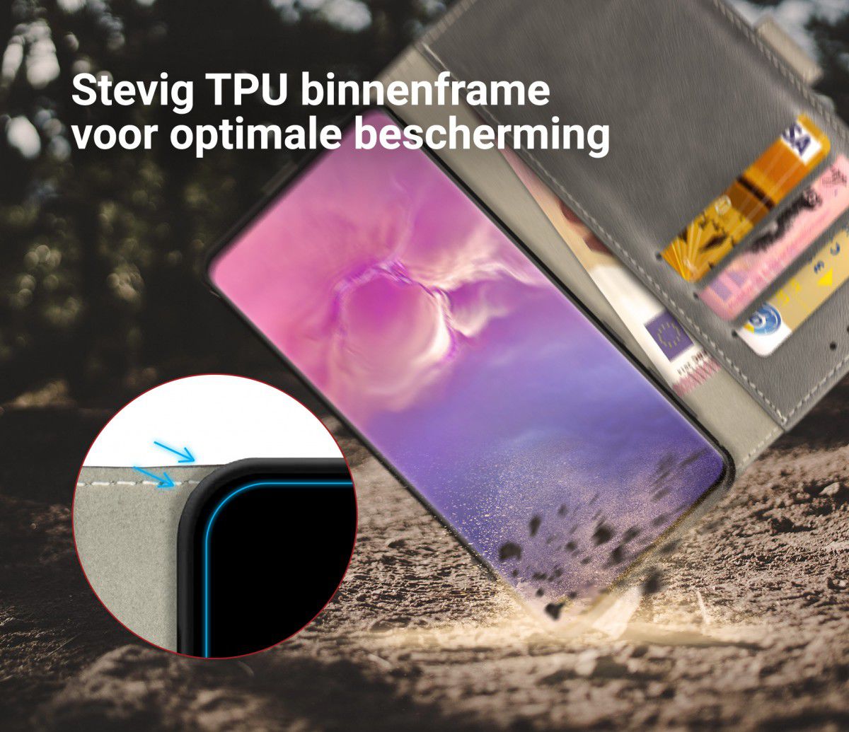 Rosso Element Samsung Galaxy S10 Hoesje Book Cover Grijs afbeelding 8