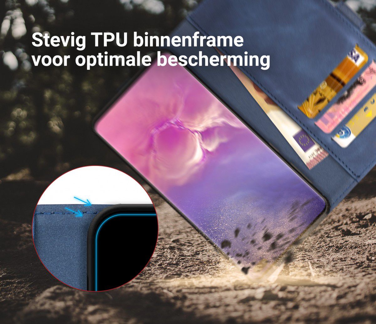 Rosso Element Samsung Galaxy S10 Plus Hoesje Book Cover Blauw afbeelding 9