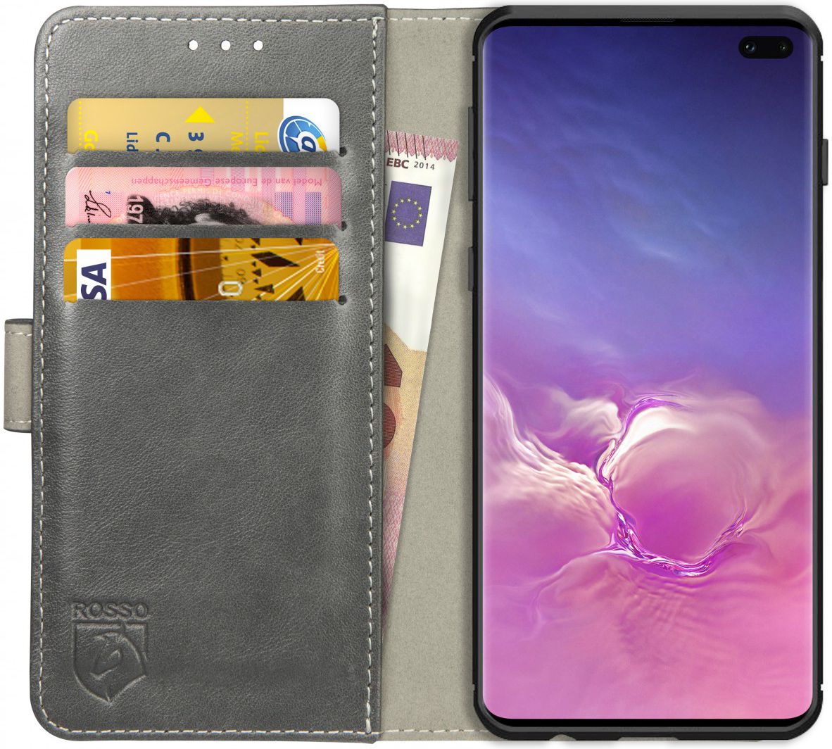 Rosso Element Samsung Galaxy S10 Plus Hoesje Book Cover Grijs afbeelding 1