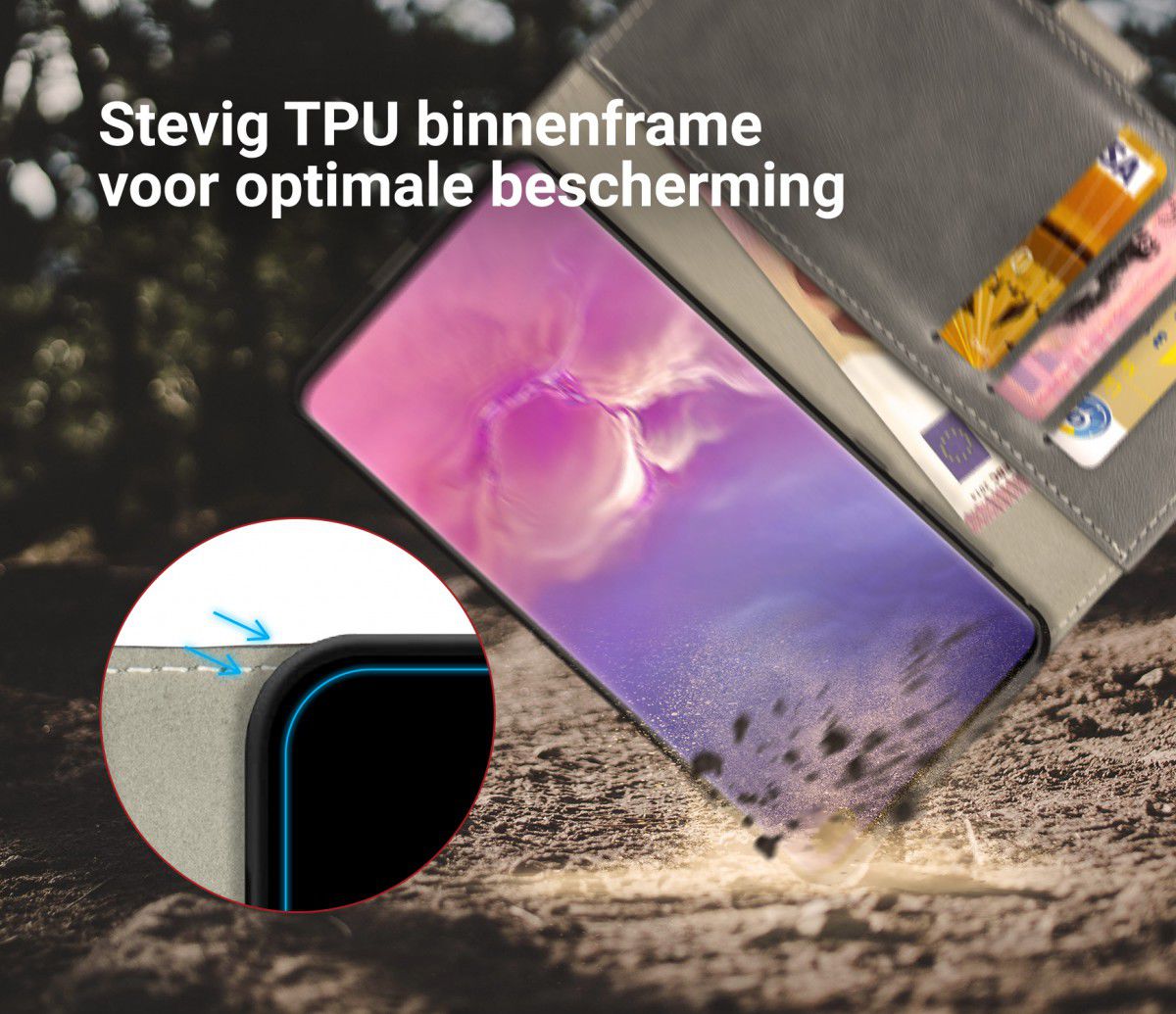 Rosso Element Samsung Galaxy S10 Plus Hoesje Book Cover Grijs afbeelding 5