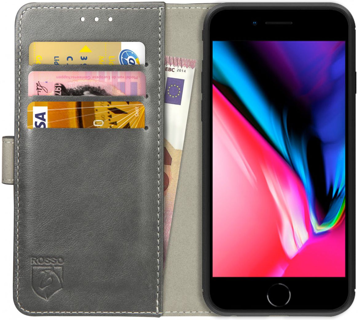 Rosso Element Apple iPhone 7 / 8 Hoesje Book Cover Grijs afbeelding 1