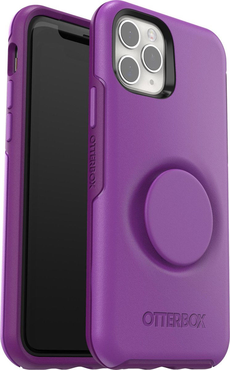 Otter + Pop Symmetry Series Apple iPhone 11 Pro Hoesje Paars afbeelding 1