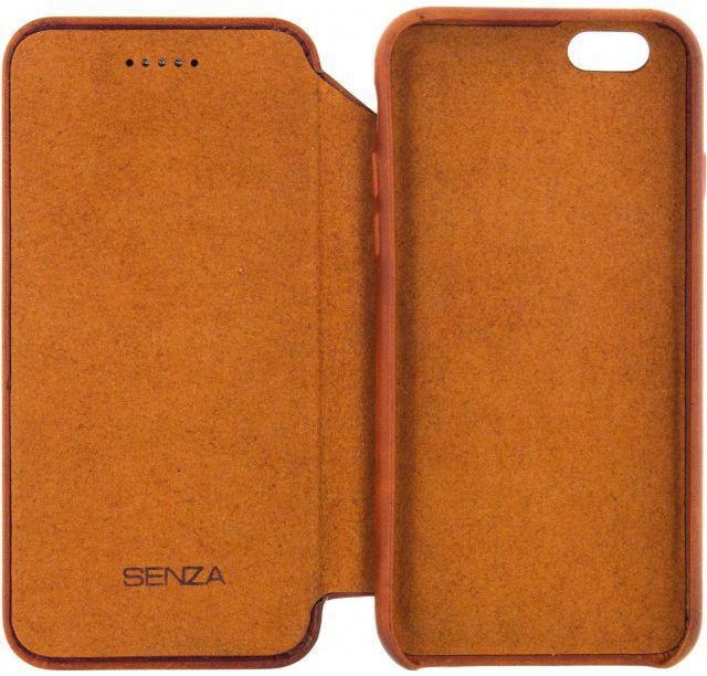 Senza Desire Skinny Leren Portemonnee Hoesje Apple iPhone 6(S) Bruin afbeelding 5