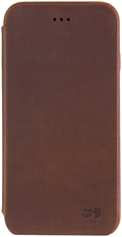 Senza Raw Apple iPhone SE (2020) Hoesje Dun Leren Book Case Bruin afbeelding 2