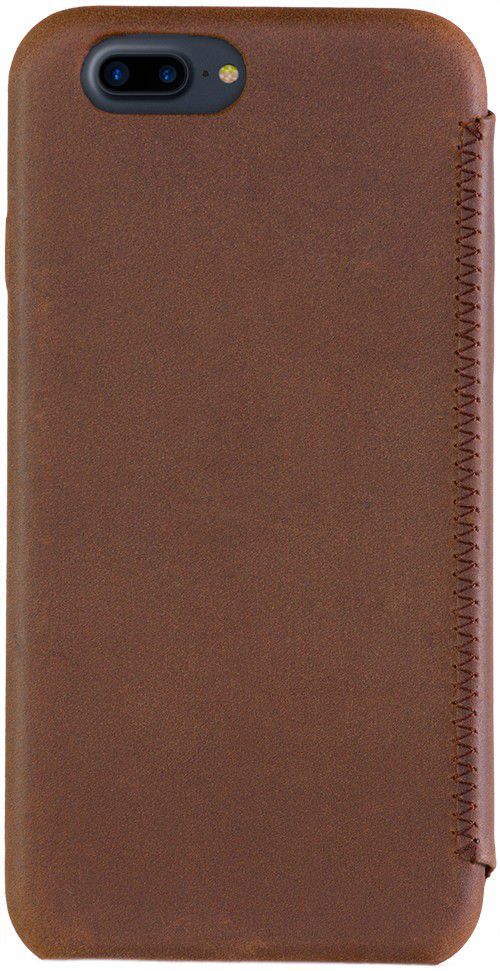 Senza Raw Apple iPhone SE (2020) Hoesje Dun Leren Book Case Bruin afbeelding 4
