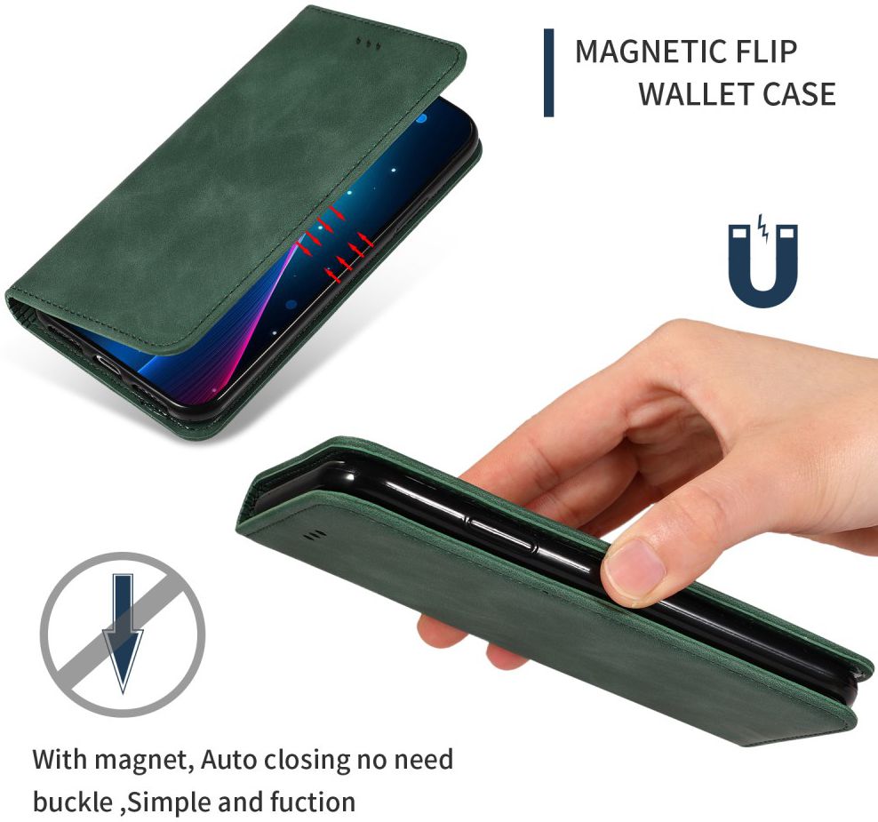 OnePlus 7 Pro Stijlvol Portemonnee Hoesje Groen afbeelding 4