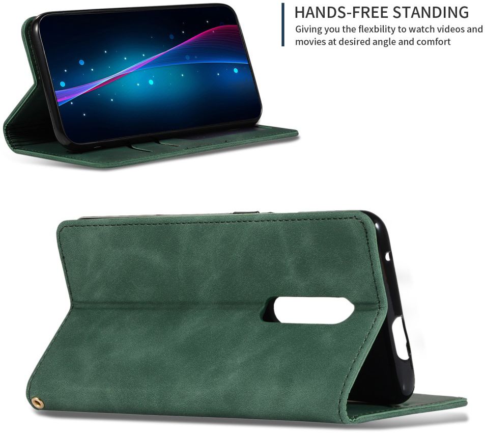 OnePlus 7 Pro Stijlvol Portemonnee Hoesje Groen afbeelding 5