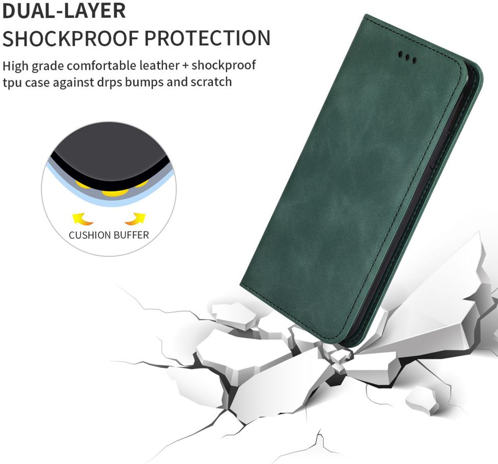 OnePlus 7 Pro Stijlvol Portemonnee Hoesje Groen afbeelding 6