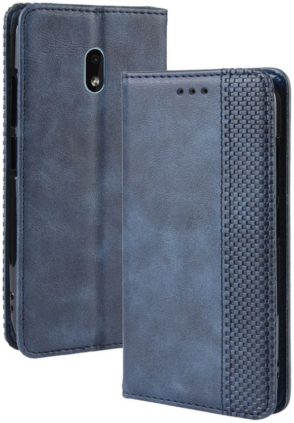 Nokia 2.2 Stijlvol Vintage Portemonnee Hoesje Blauw afbeelding 7